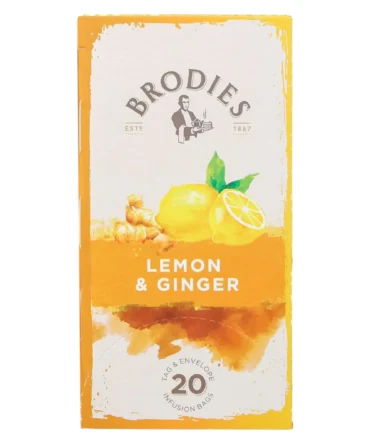 Brodies Trà Lemon & Ginger Hộp Giấy (Lemon & Ginger Tea) - 20 Túi Trà - 40g