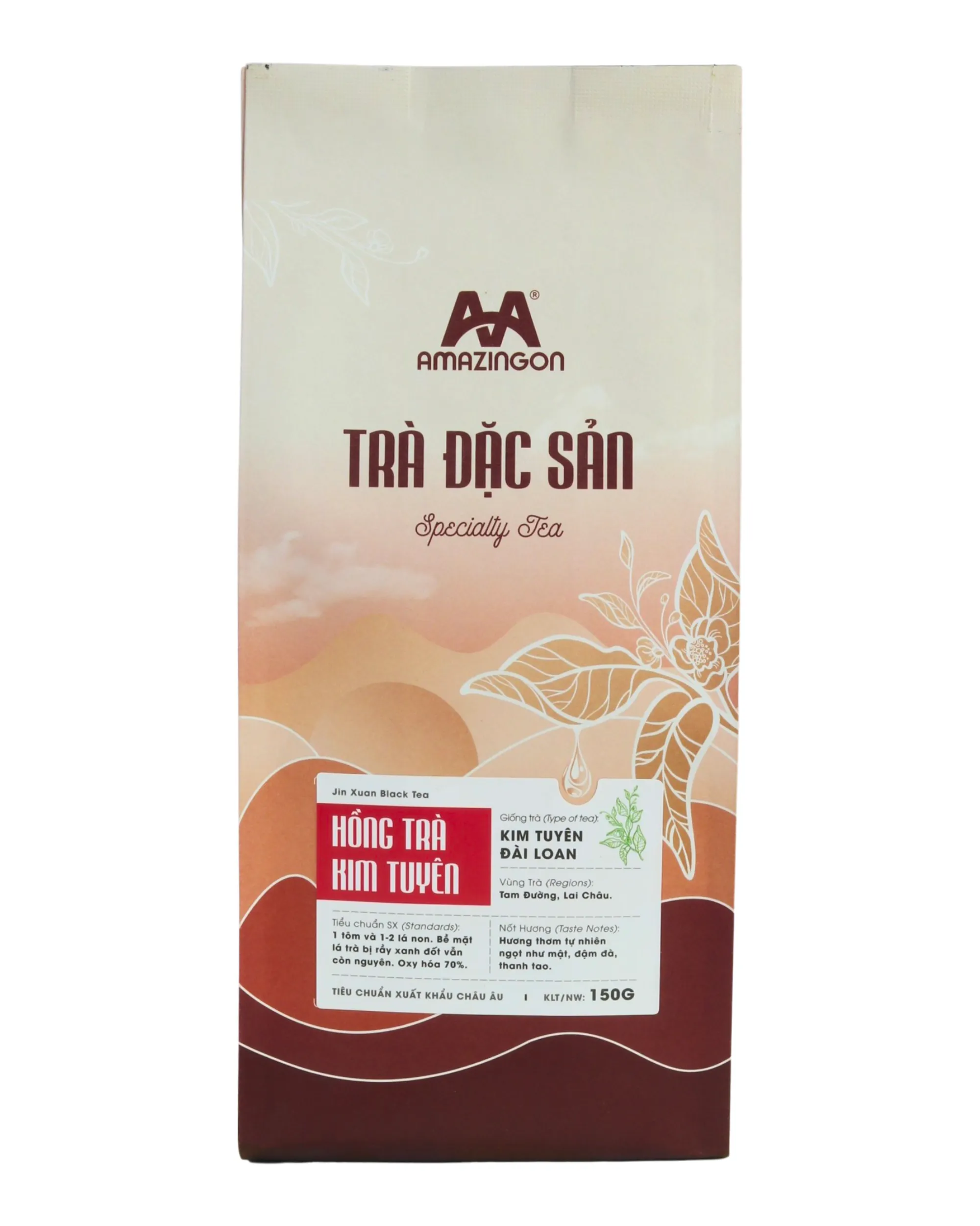 Amazingon Trà Đặc Sản Hồng Trà Kim Tuyên (Jin Xuan Black Tea) - 150g