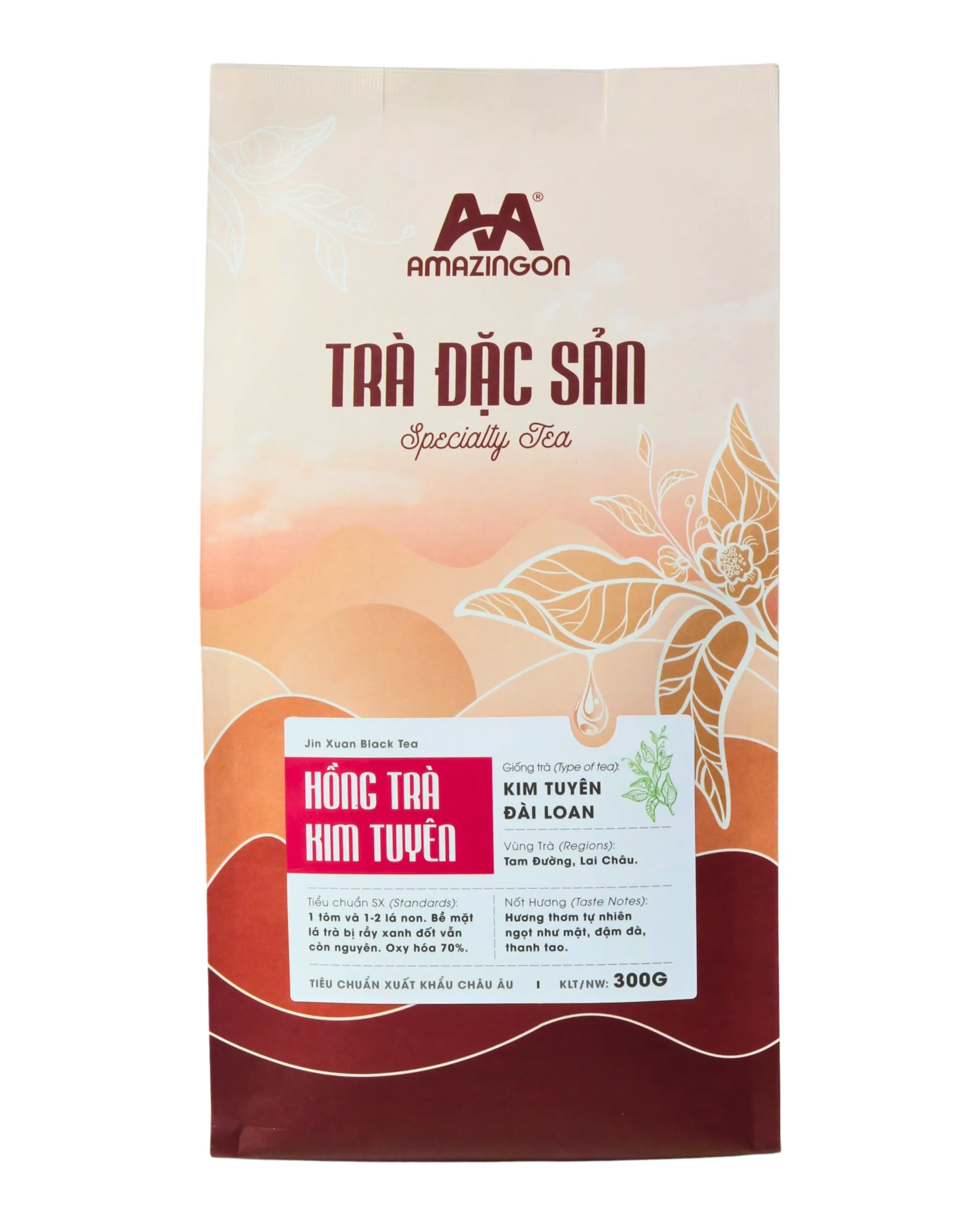 Amazingon Trà Đặc Sản Hồng Trà Kim Tuyên (Jin Xuan Black Tea) – 300g