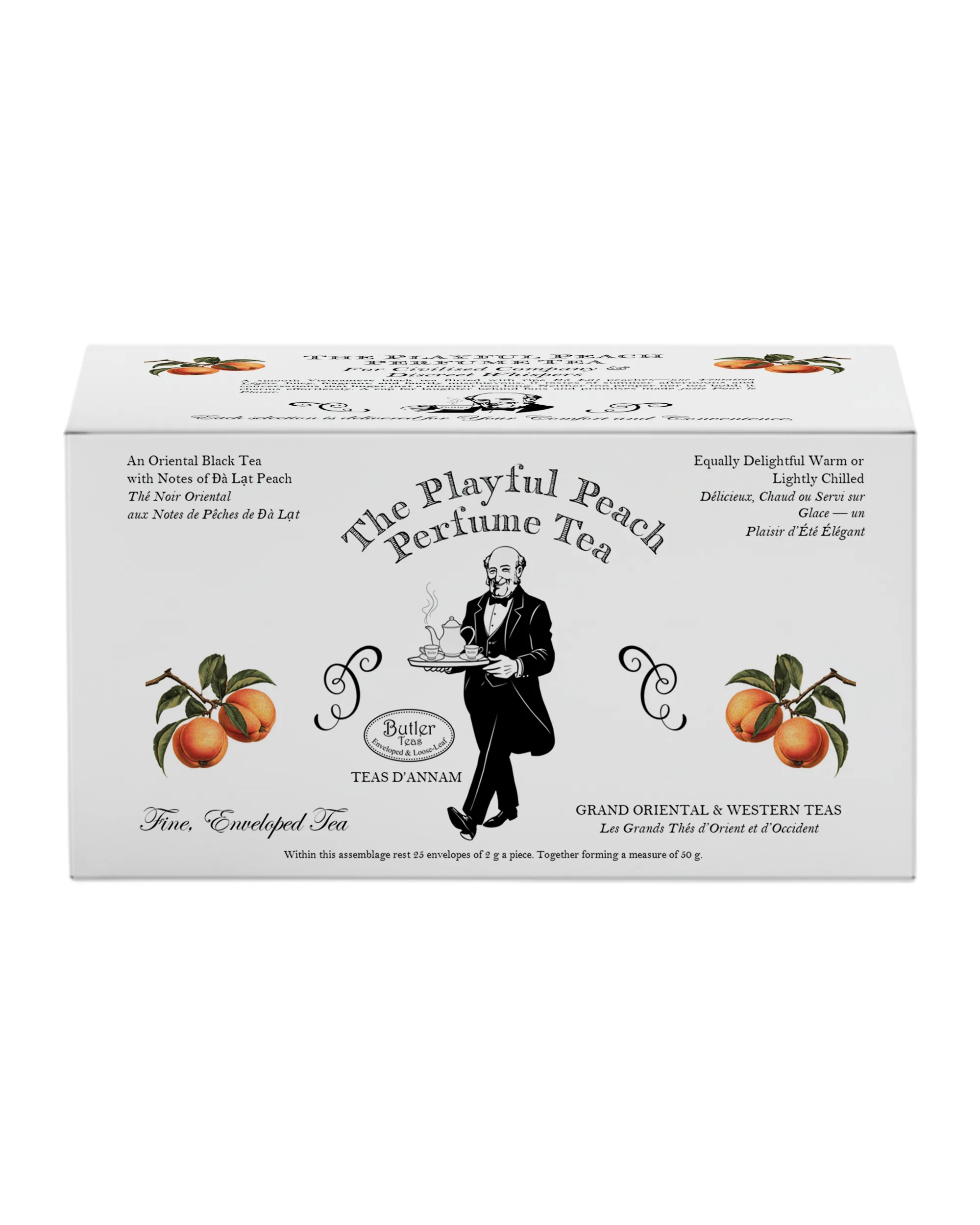 Butler Teas Trà Đen Việt Nam The Playful Peach Perfume Tea - 25 Túi Lọc - 50g