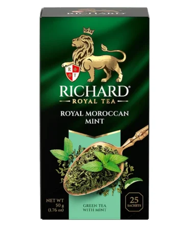 Richard Royal Trà Xanh Hương Bạc Hà Ma Rốc (Royal Moroccan Mint) - 25 Túi Trà - 50g