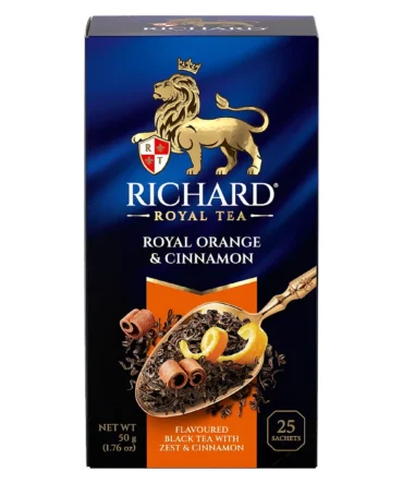Richard Royal Trà Đen Hương Cam Và Quế (Royal Orange & Cinnamon) - 25 Túi Trà - 42,5g