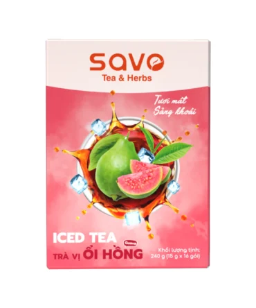 Savo Tea & Herbs Trà Hòa Tan Iced Tea Ổi Hồng (Guava) - 16 Gói - 240g