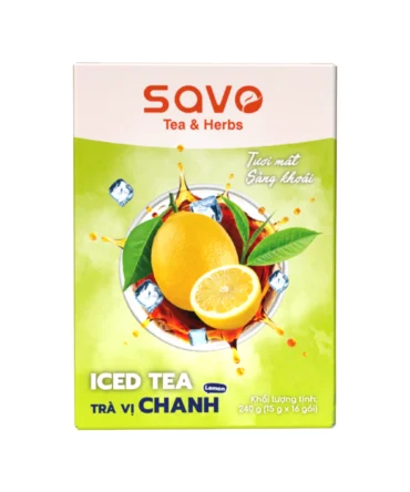 Savo Tea & Herbs Trà Hòa Tan Iced Tea Chanh (Lemon) - 16 Gói - 240g