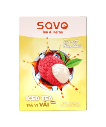 Savo Tea & Herbs Trà Hòa Tan Iced Tea Vải (Lychee) - 16 Gói - 240g