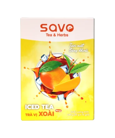 Savo Tea & Herbs Trà Hòa Tan Iced Tea Xoài (Mango) - 16 Gói - 240g