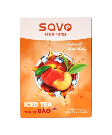 Savo Tea & Herbs Trà Hòa Tan Iced Tea Đào (Peach) - 16 Gói - 240g