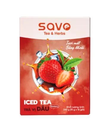 Savo Tea & Herbs Trà Hòa Tan Iced Tea Dâu (Strawberry) - 16 Gói - 240g