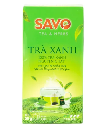 Savo Tea & Herbs Trà Xanh - 25 Túi Lọc - 50g