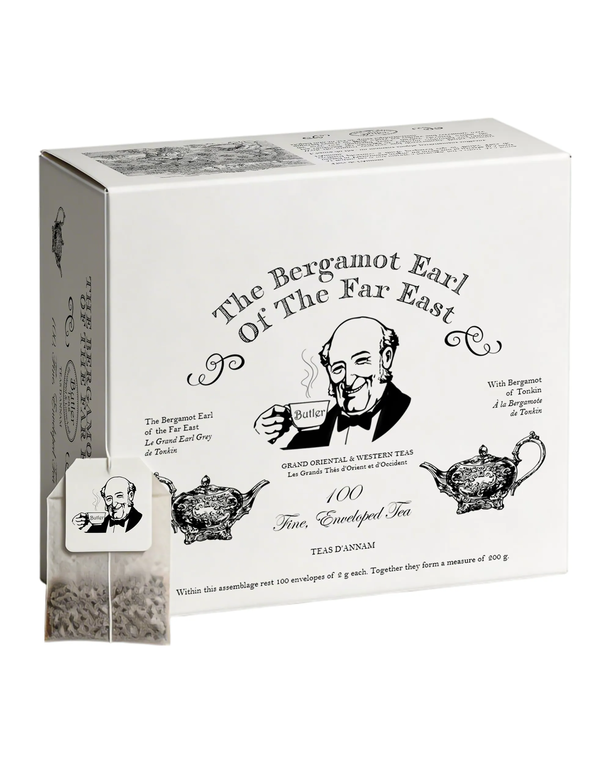 Butler Teas Trà Bá Tước Việt Nam The Bergamot Earl of the Far East - 100 Túi Lọc - 200g - Không Túi